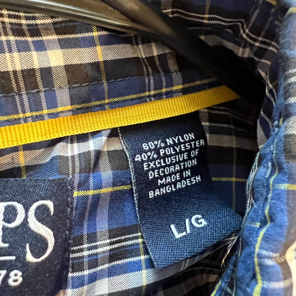 Chaps long Sleeve Button-up Menās Shirt Large - Picture 5 of 5